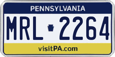 PA license plate MRL2264