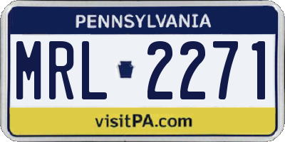 PA license plate MRL2271