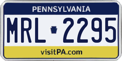 PA license plate MRL2295