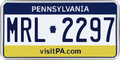 PA license plate MRL2297