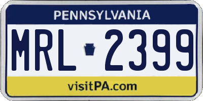 PA license plate MRL2399