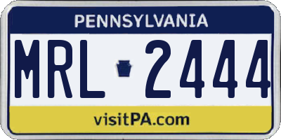 PA license plate MRL2444