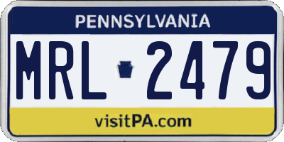 PA license plate MRL2479