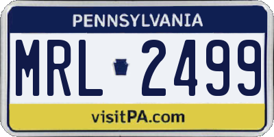 PA license plate MRL2499