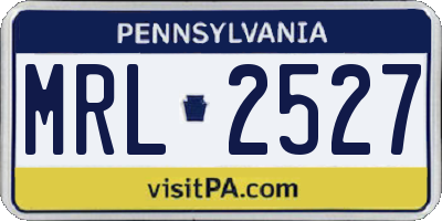 PA license plate MRL2527