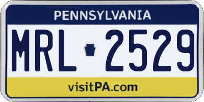 PA license plate MRL2529
