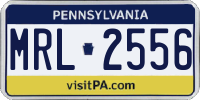 PA license plate MRL2556