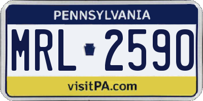 PA license plate MRL2590