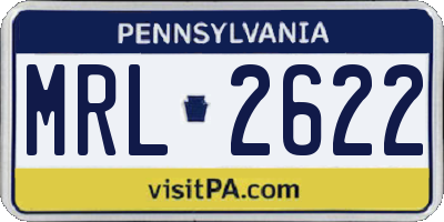 PA license plate MRL2622