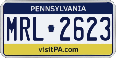 PA license plate MRL2623