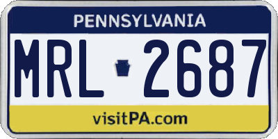 PA license plate MRL2687