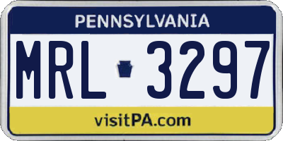 PA license plate MRL3297
