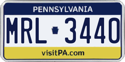PA license plate MRL3440