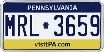 PA license plate MRL3659