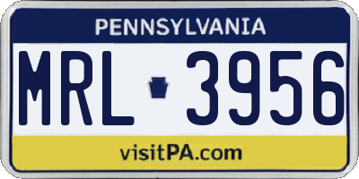 PA license plate MRL3956