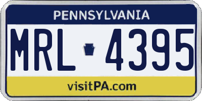 PA license plate MRL4395