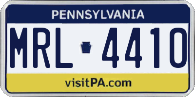 PA license plate MRL4410