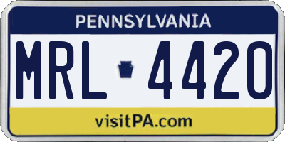 PA license plate MRL4420