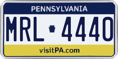 PA license plate MRL4440