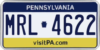 PA license plate MRL4622