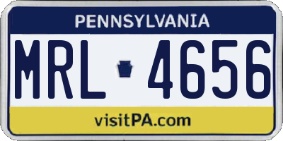 PA license plate MRL4656