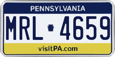PA license plate MRL4659