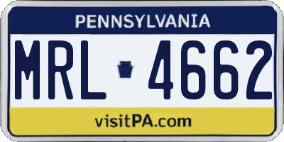 PA license plate MRL4662