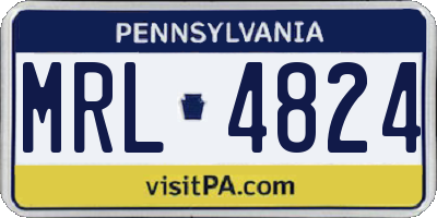 PA license plate MRL4824
