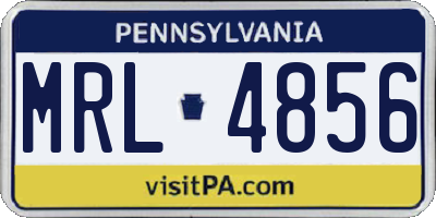 PA license plate MRL4856