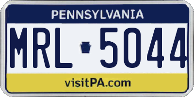 PA license plate MRL5044