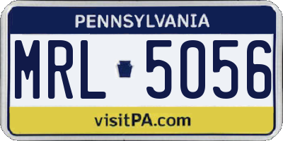 PA license plate MRL5056