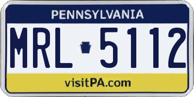 PA license plate MRL5112