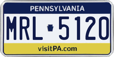 PA license plate MRL5120
