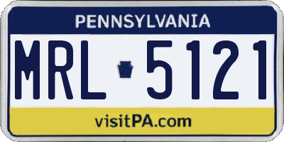 PA license plate MRL5121
