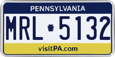 PA license plate MRL5132