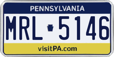 PA license plate MRL5146