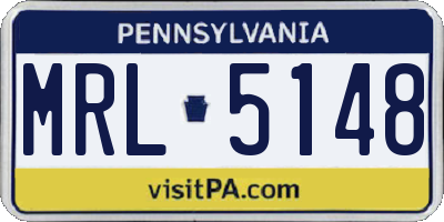 PA license plate MRL5148