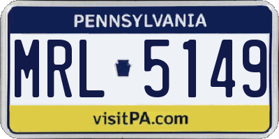 PA license plate MRL5149