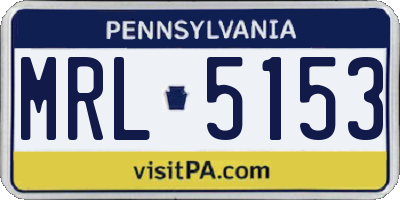PA license plate MRL5153