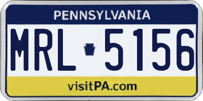 PA license plate MRL5156
