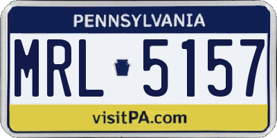PA license plate MRL5157