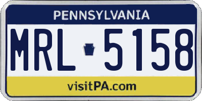 PA license plate MRL5158