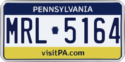PA license plate MRL5164