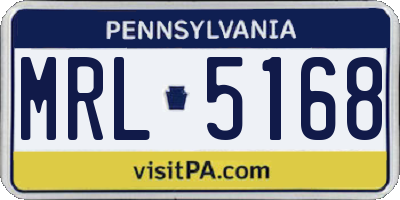 PA license plate MRL5168