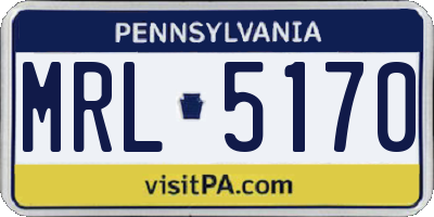 PA license plate MRL5170