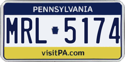 PA license plate MRL5174