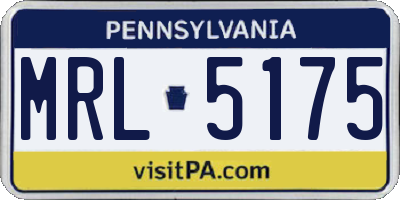 PA license plate MRL5175