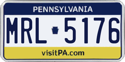 PA license plate MRL5176