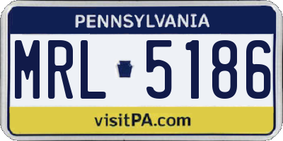 PA license plate MRL5186