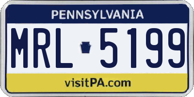 PA license plate MRL5199